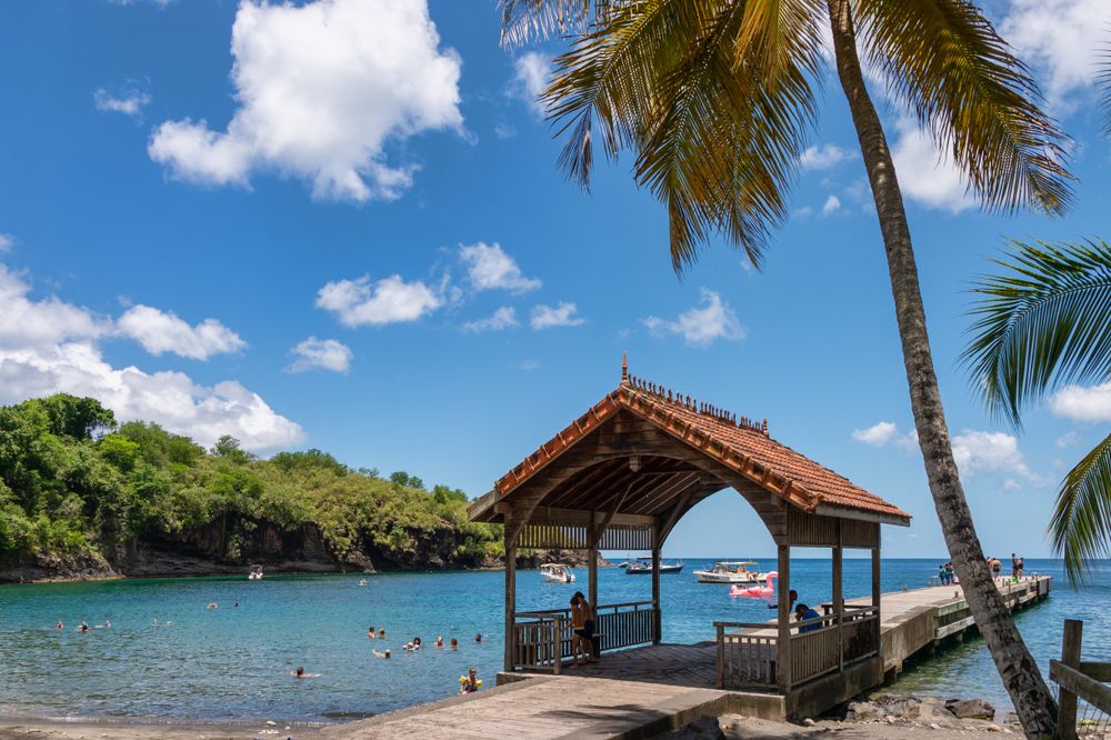 People Playing in Anse Noire