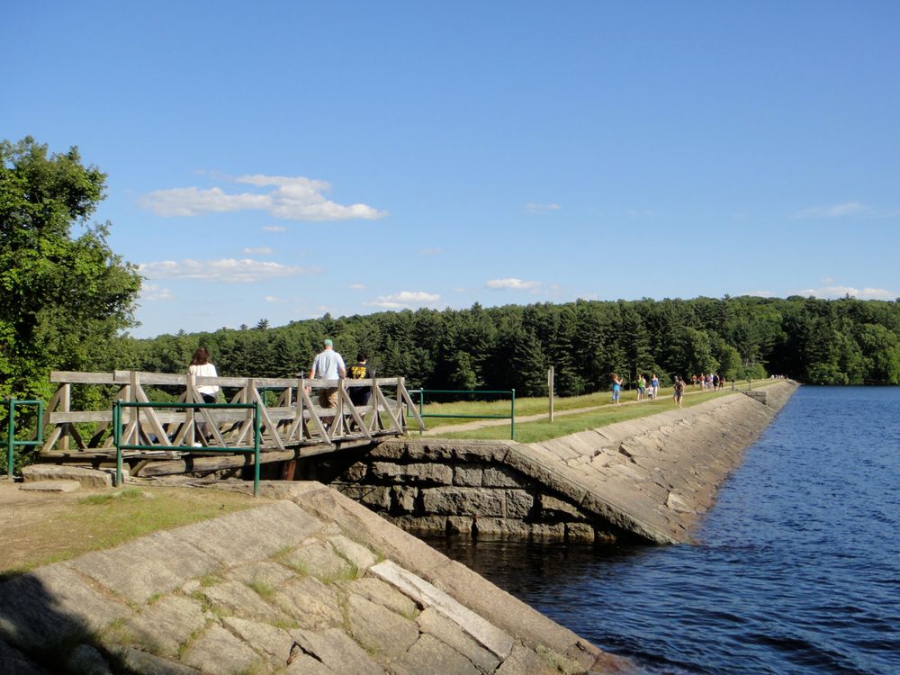 People walking along Hopkinton State Park