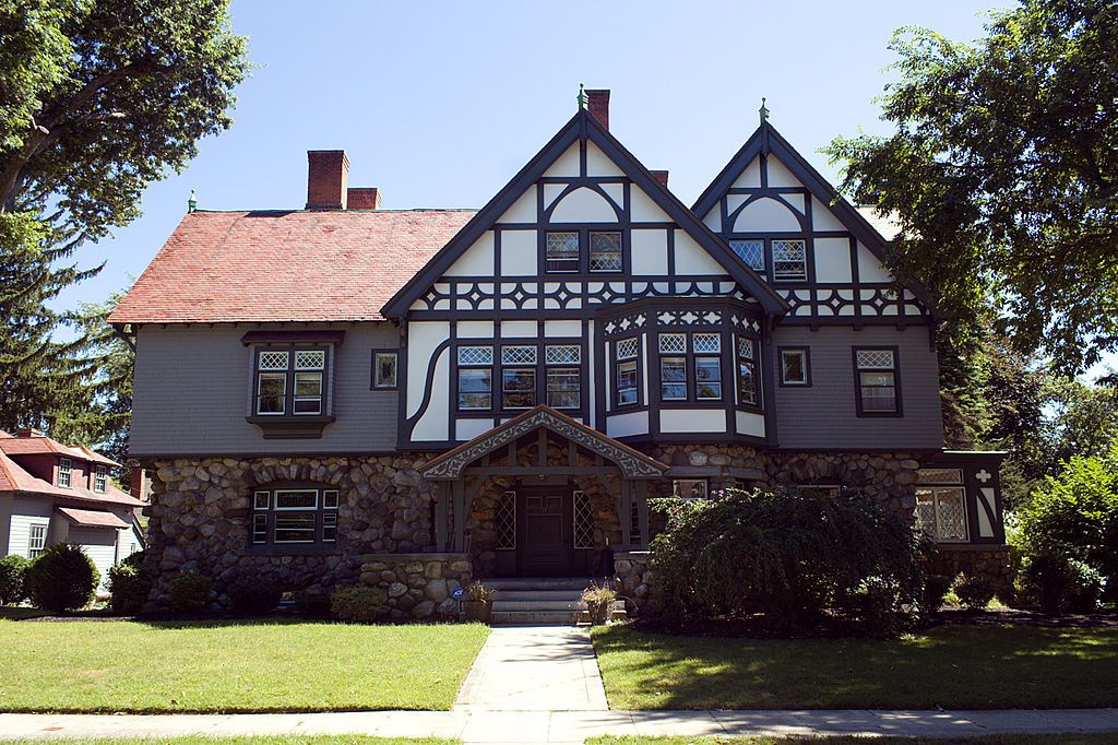 Exterior of a house at Massachusetts Avenue Historic District