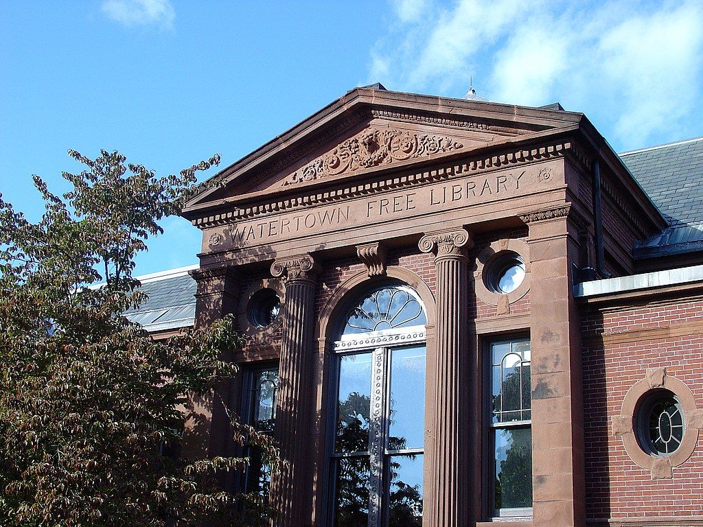 Front view of the Watertown Free Public Library