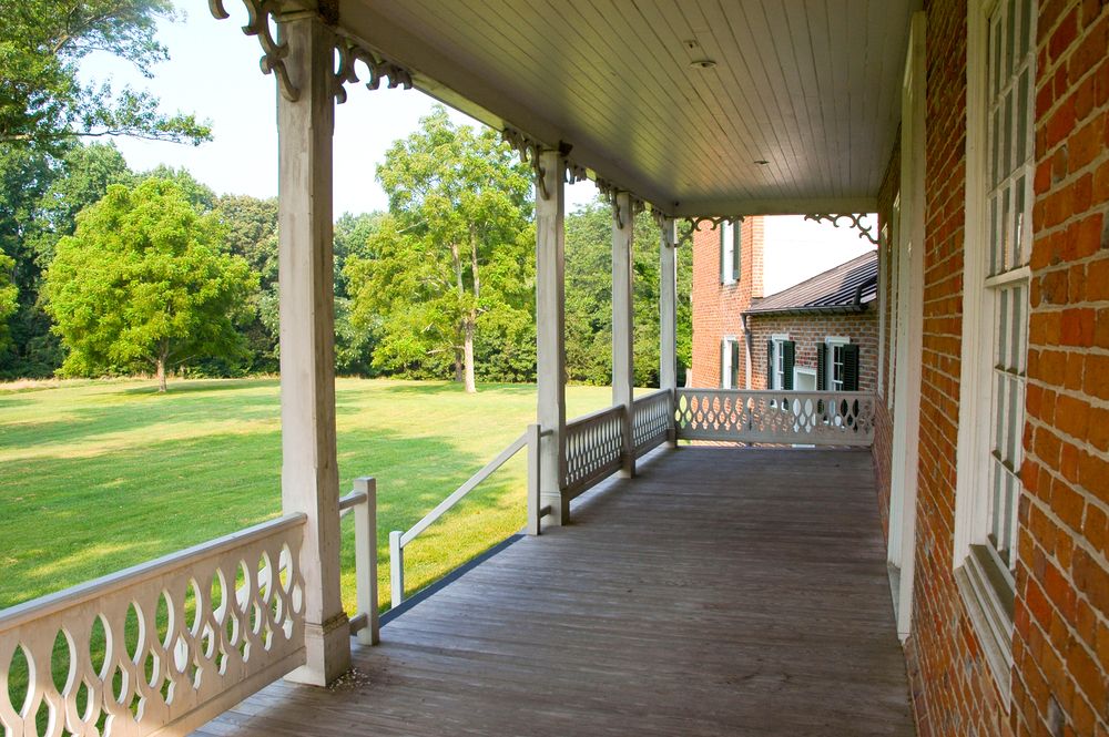House porch at Thomas Stone National Historic Site