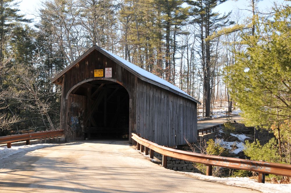 Daytime view of Babb’s Covered Bridge