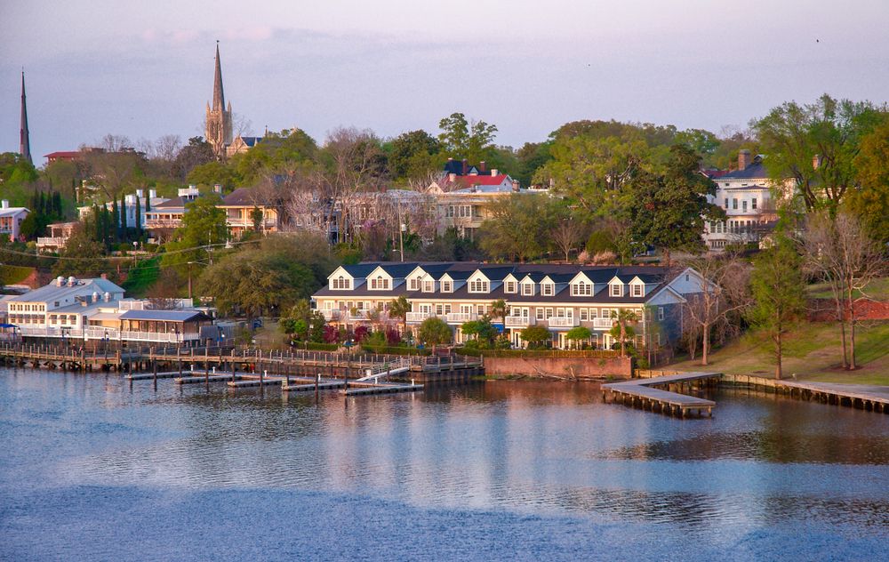 Aerial view of Wilmington Riverwalk