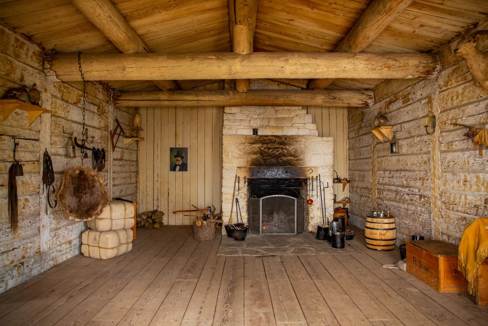 Interior of a house at Fort Union Trading Post National Historic Site