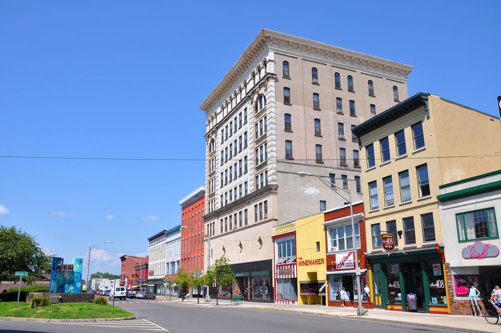 Old buildings along Public Square