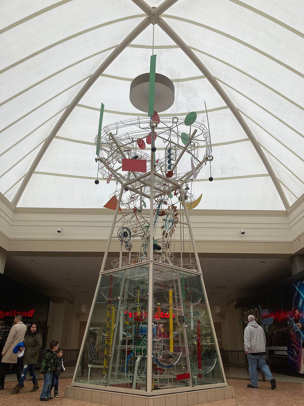 The perpetuball motion machine in Salmon Run Mall