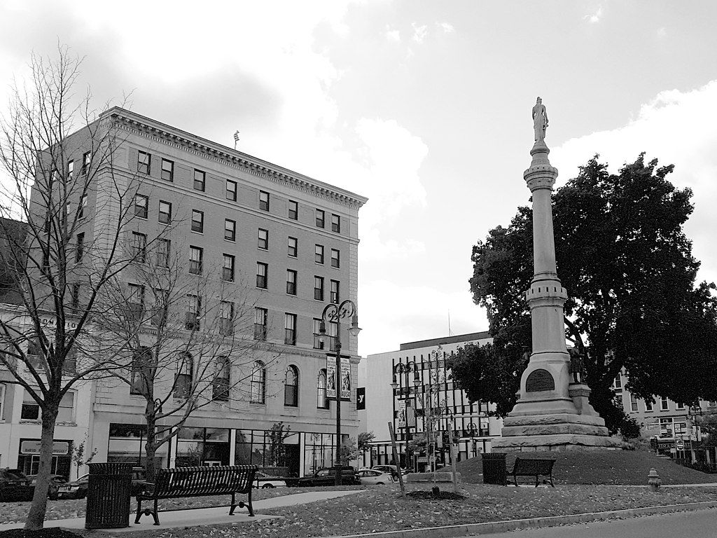 The rear of Soldiers and Sailors Civil War Monument