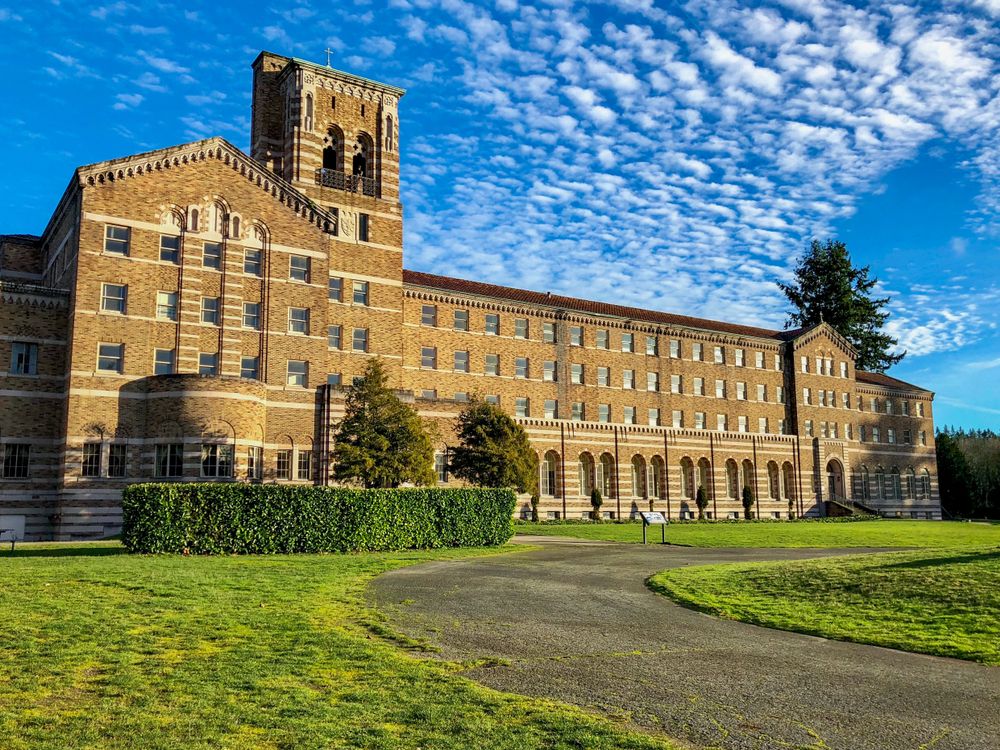 Exterior of Saint Edward seminary at Saint Edward State Park