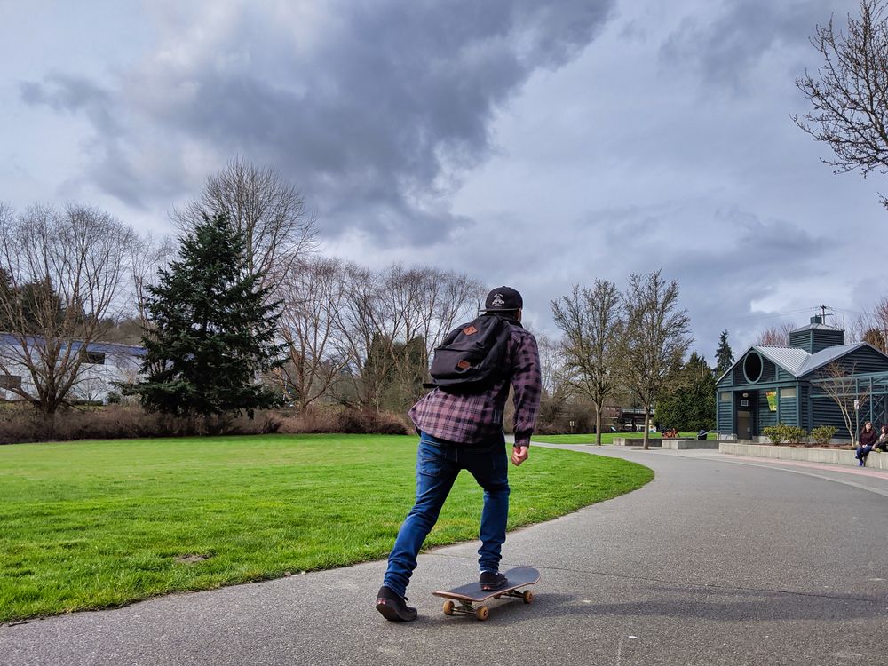 Person on a skateboard at Wilmot Gateway Park