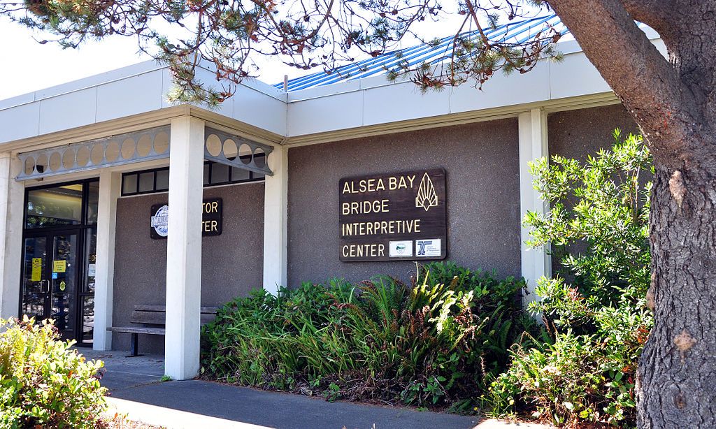 Exterior of the Alsea Bay Bridge Interpretive Center