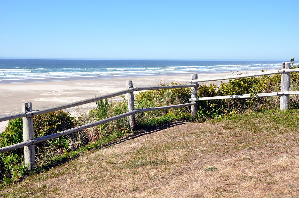 Trail at Driftwood Beach State Recreation Site
