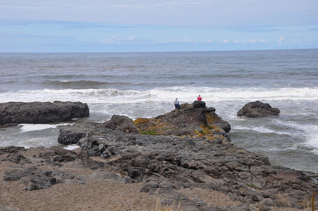 Rock formations at Smelt Sands State Recreation Site