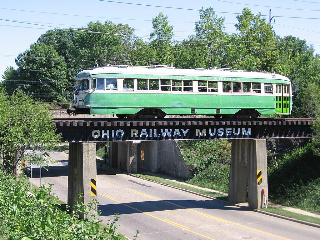 An illinois terminal vehicle at Ohio Railway Museum
