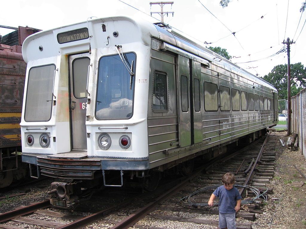 A rapid transit car at Ohio Railway Museum