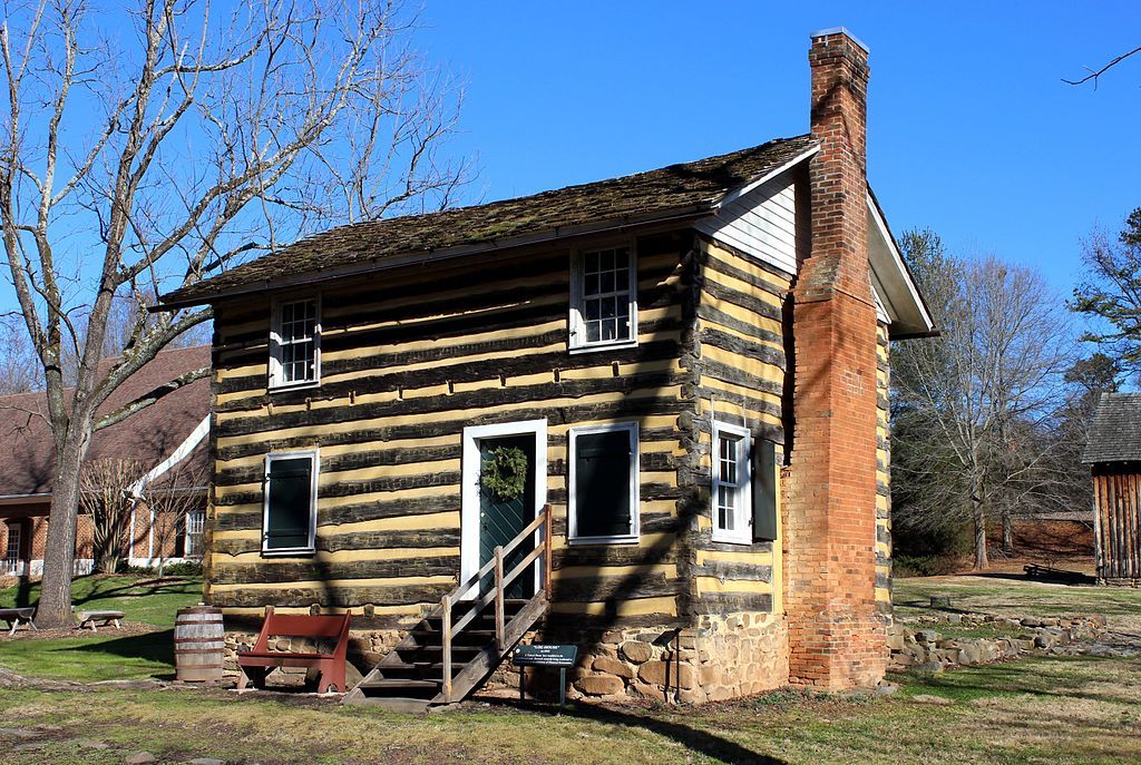 Log house at the Historic Bethabara Park