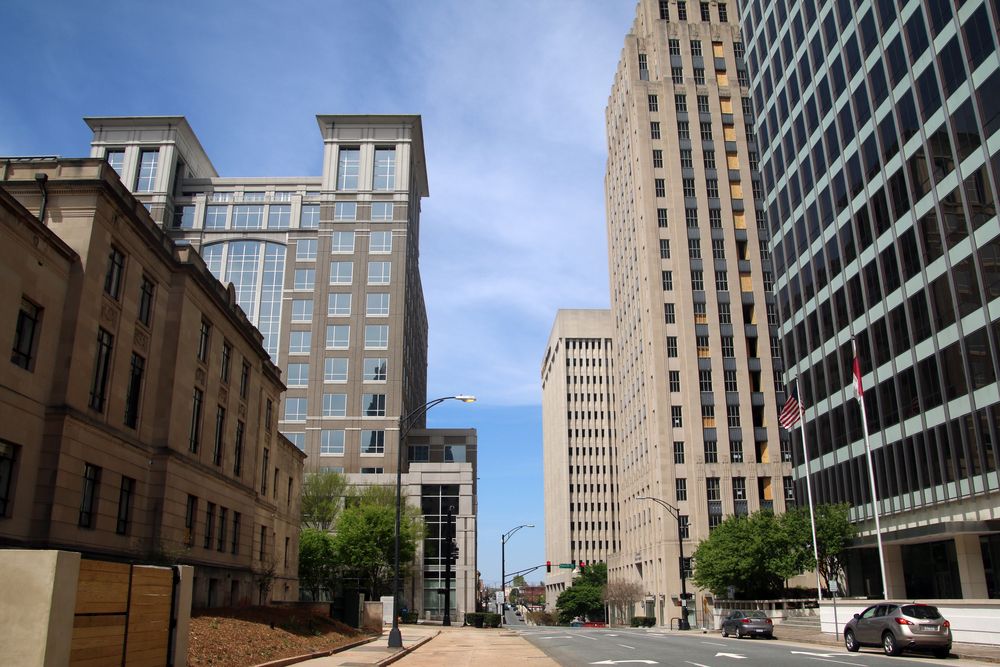 Buildings along Downtown Winston-Salem