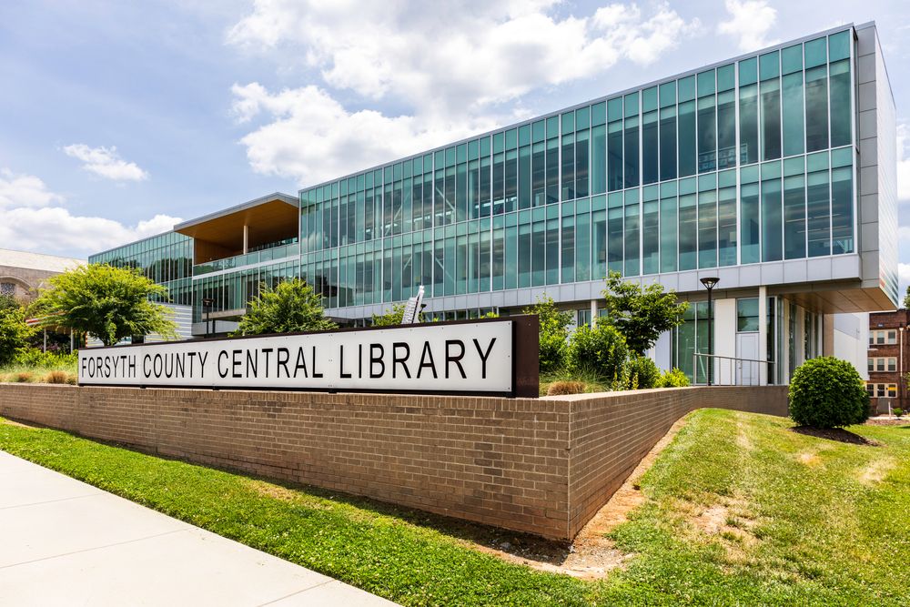 Exterior of Forsyth County Central Library
