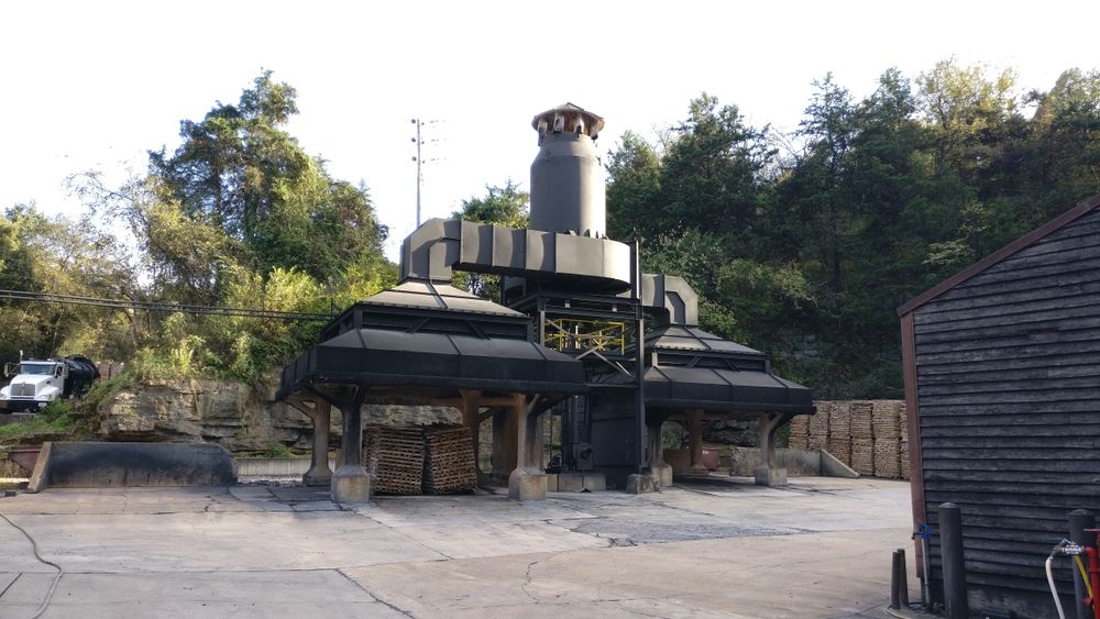 Old fireplace at Jack Daniels Distillery