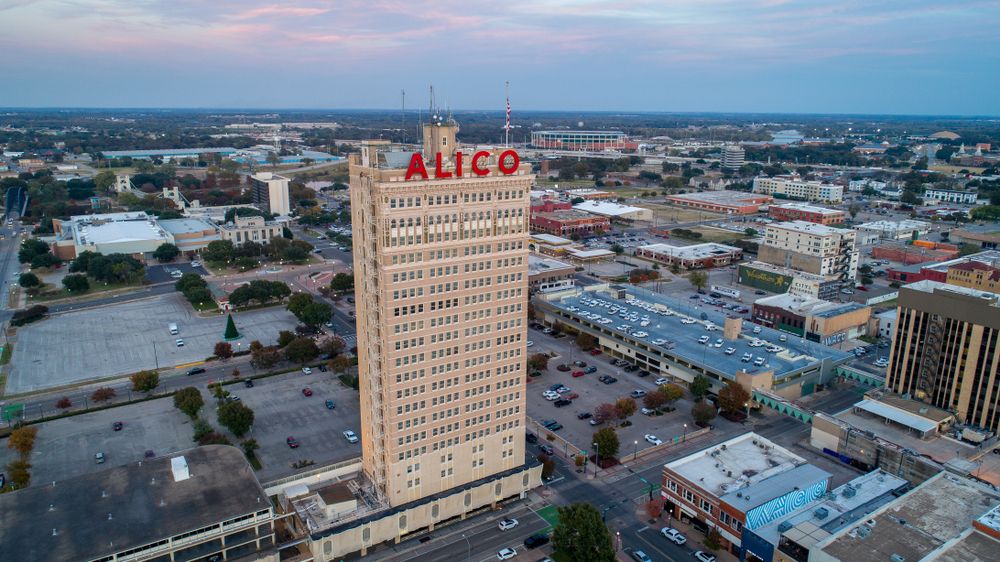 Aerial view of the Alico Building
