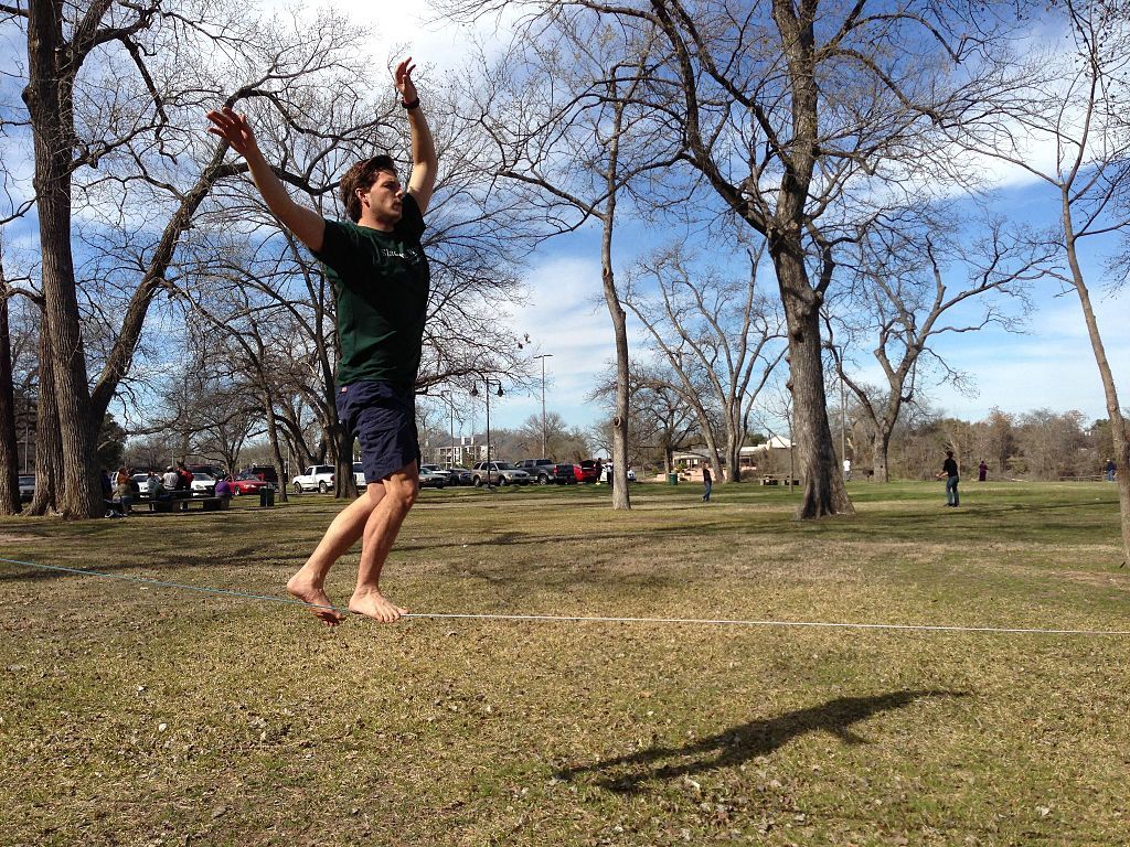 A person playing at Cameron Park
