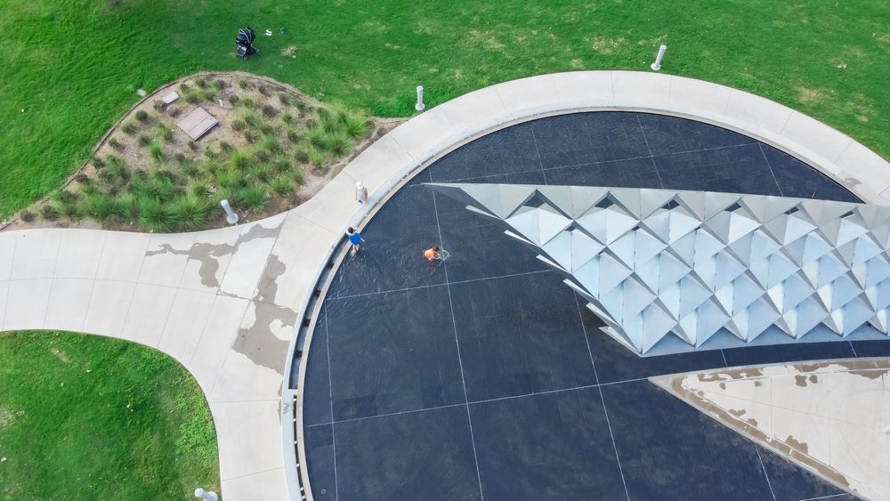 Aerial view of the Doris Miller Memorial