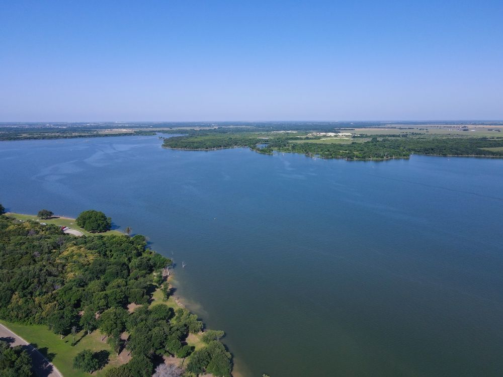 Aerial view of Waco Lake