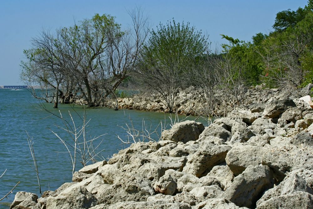 Shoreline of Waco Lake