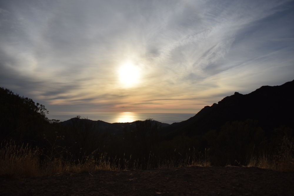 Scenic sunset view from Mishe Mokwa Trail