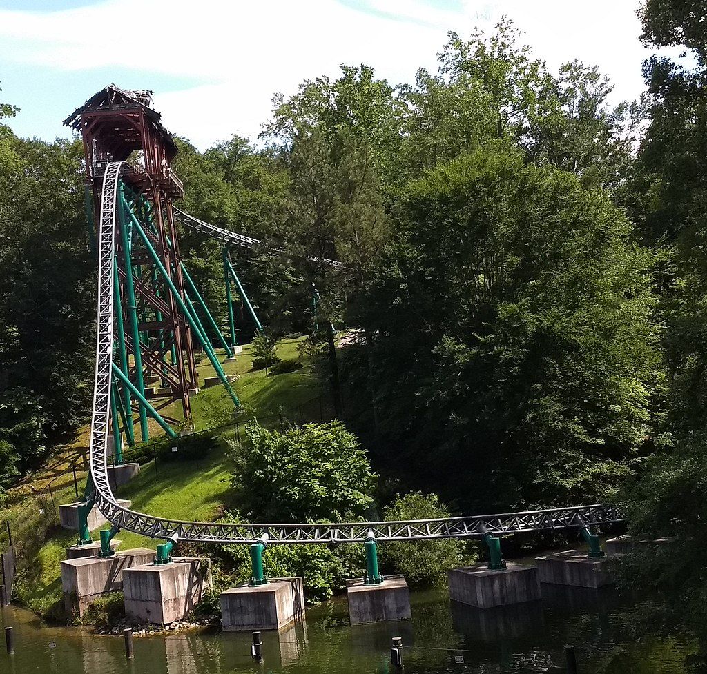 A rollercoaster at Busch Gardens Williamsburg