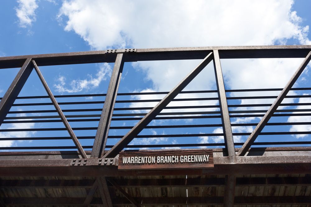 A bridge at Warrenton Branch Greenway