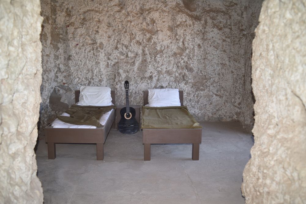 Single beds at Yuma Territorial Prison State Historic Park's jail cell
