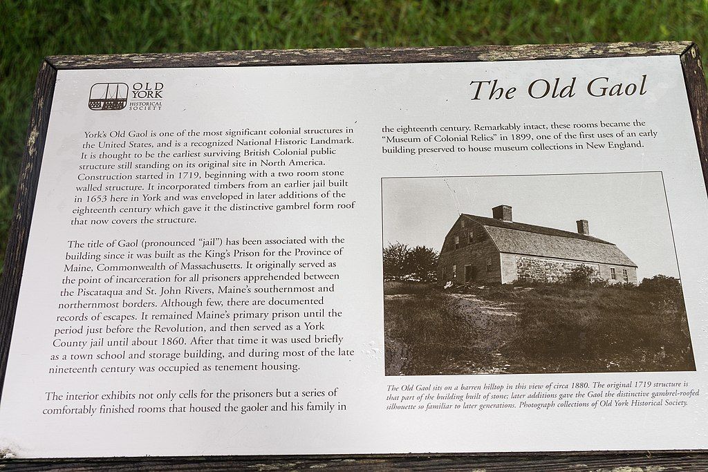 Information board of the Old Gaol